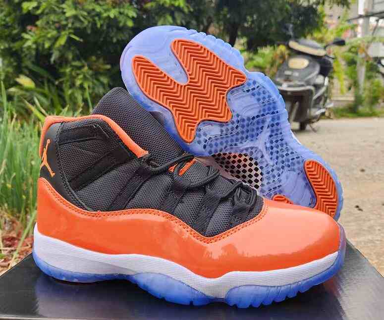 Air Jordan 11 Black Orange us7-us13 Men's shoes