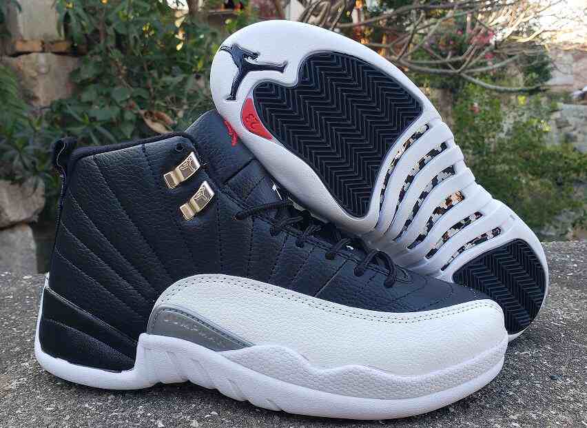 Air Jordan 12 Black White  us5.5-us13 Men's shoes
