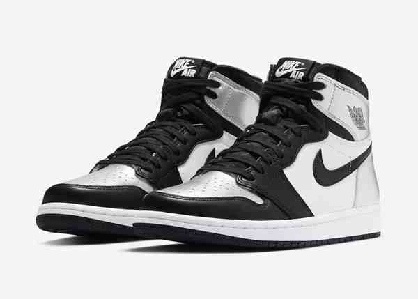 Men's Running Weapon Air Jordan 1 Silver Toe Shoes 0576