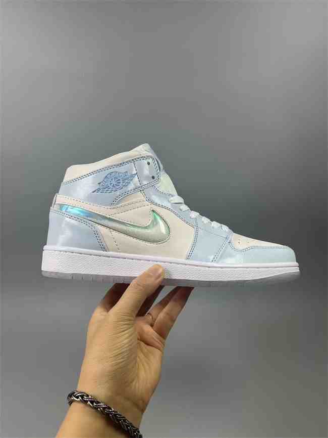Men's Running Weapon Air Jordan 1 White Blue Shoes 0577