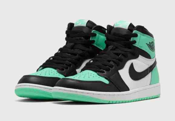 Men's Running Weapon Air Jordan 1 Green Glow Shoes 0608