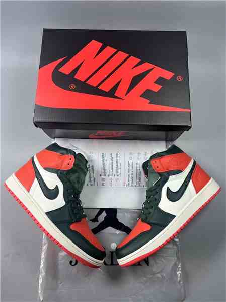 Women's Running Weapon Air Jordan 1 Red White Shoes 419