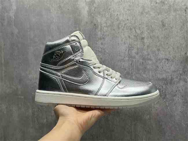 Women Running Weapon Air Jordan 1 Gray Shoes 447