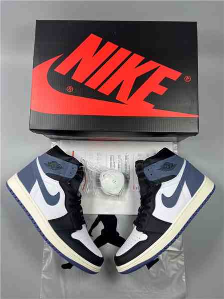 Women's Running Weapon Air Jordan 1 Blue White Shoes 418