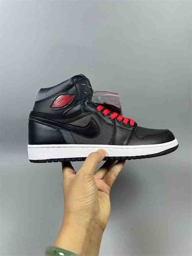 Women's Running Weapon Air Jordan 1 Black Shoes 440