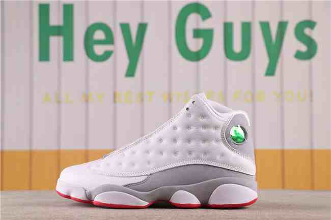 Men's Running Weapon Air Jordan 13 White Gray Shoes 155