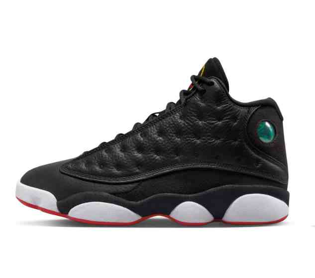 Men's Running Weapon Air Jordan 13 Black White Shoes 146