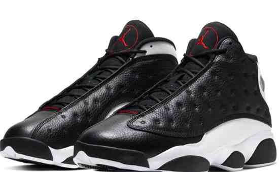 Men's Air Jordan AJ13 Retro Black And White Shoes 2020016699