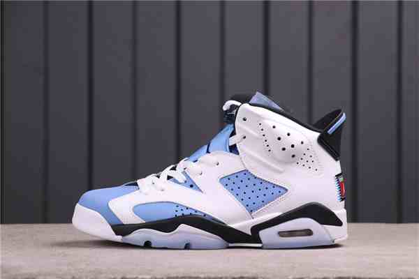Women's Running Weapon Air Jordan 6 Black Blue Shoes 017