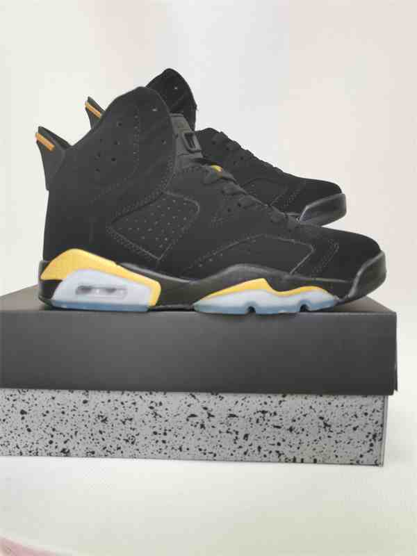 Women's Running Weapon Air Jordan 6 Black Shoes 016