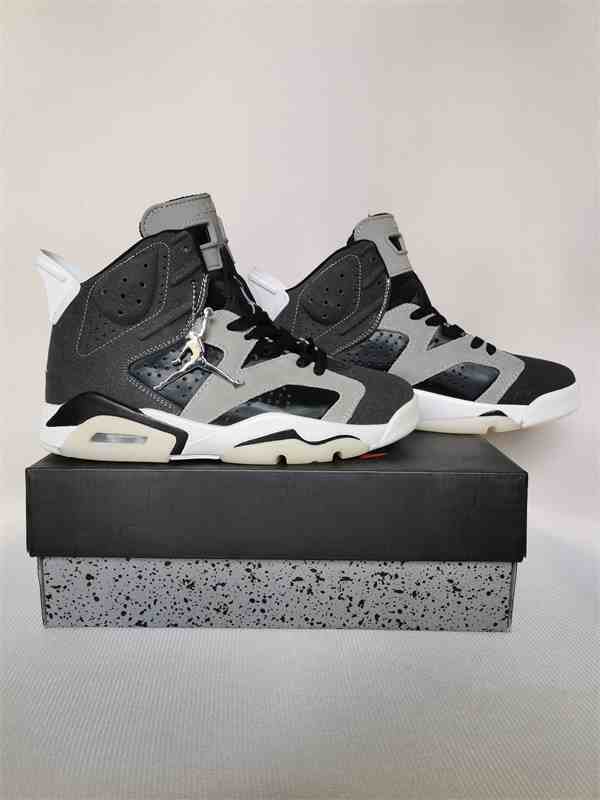 Women's Running Weapon Air Jordan 6 Black Shoes 015