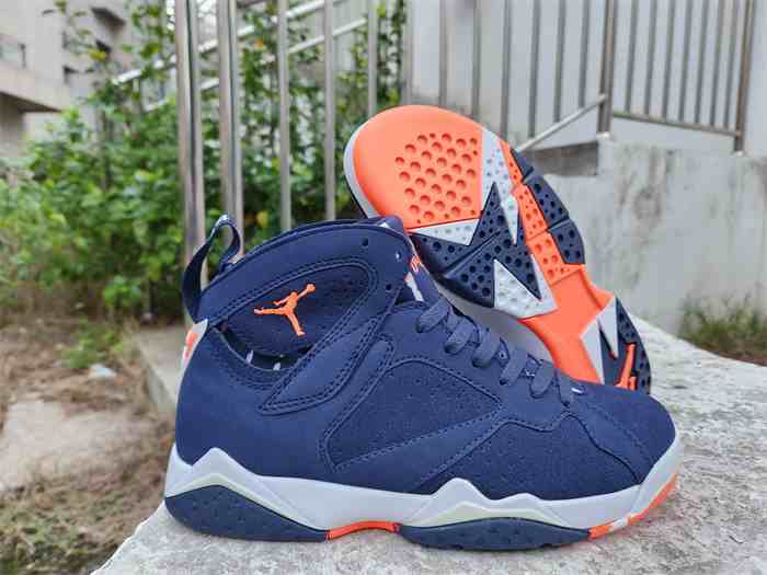 Men's Running Weapon Air Jordan 7 Navy Shoes 010