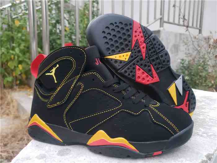 Men's Running Weapon Air Jordan 7 Black Shoes 005