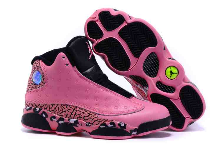 Running Weapon Women Air Jordan 13 Pink Black Shoes Retro Cheap
