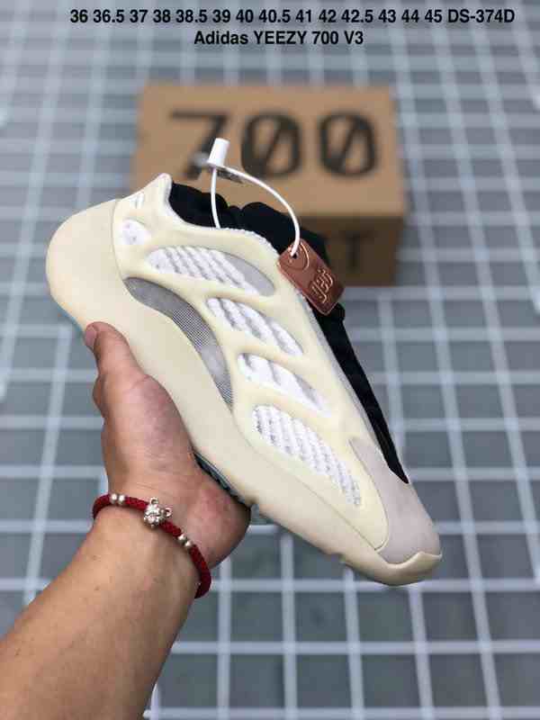 DS-374D Genuine Adidas Yeezy Boost 700 V3 Coconut 700 3rd Generation Popcorn Running Shoes White