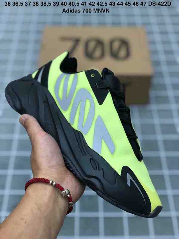 DS-374DAdidas Adidas Yeezy 700 Boost Coconut 700 Nighttime Edition Popcorn Soft Sole Durable and Non slip Dad Shoes for Men and Women Casual Versatile Shoes Green