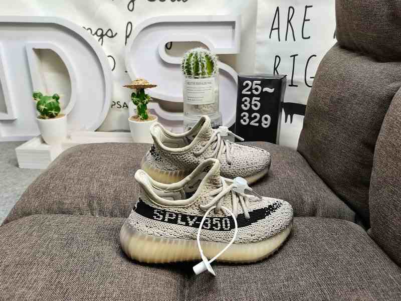 Kids Unisex Shoes YZY 350 V2 CMPCT KIDS Yeezy 350 Boost V2 us8k-us3 Grey shoes 4