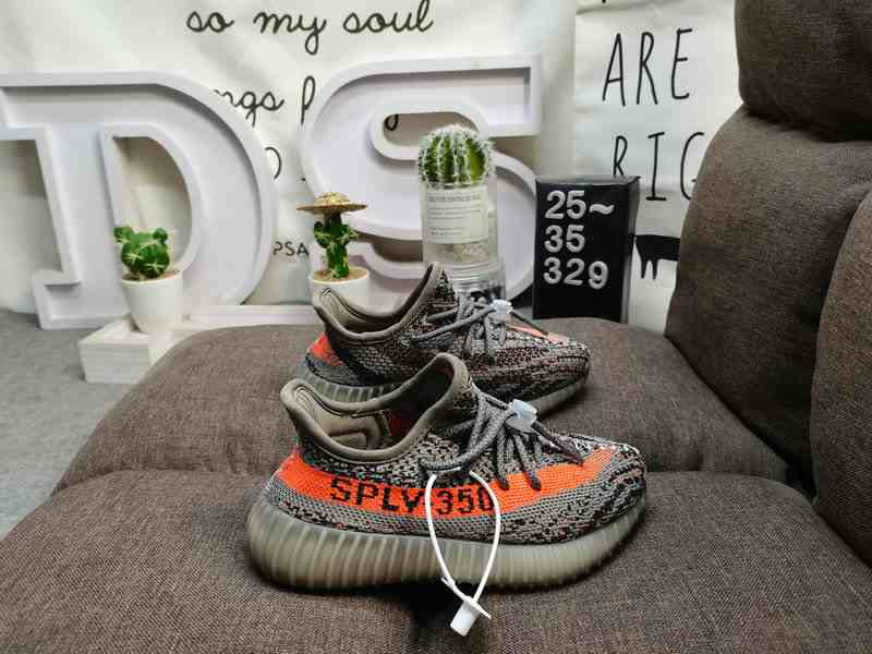 Kids Unisex Shoes YZY 350 V2 CMPCT KIDS Yeezy 350 Boost V2 us8k-us3 Grey shoes 7