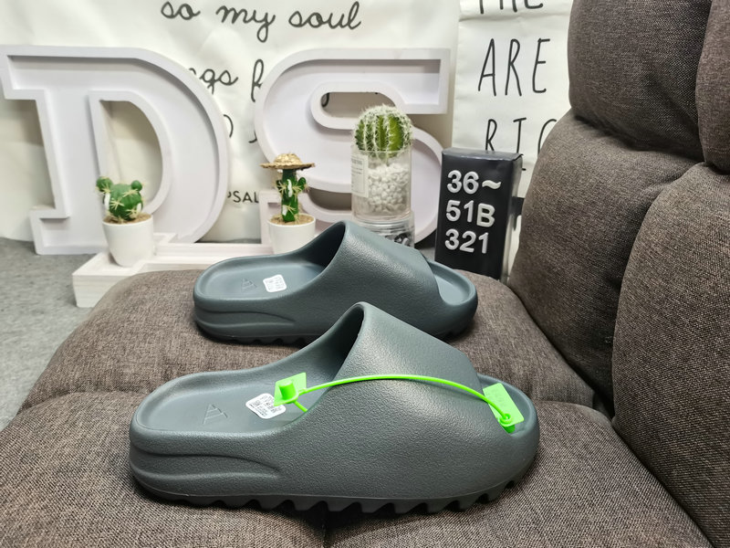 80DS-321D Adidas Pure Original Exclusive Kanye West x adidas yeezy slide Cloud Slides for Women and Men  Grey