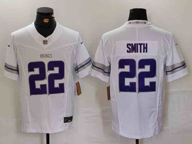 Men's Minnesota Vikings #22 Harrison Smith White F.U.S.E. Winter Warrior Limited Football Stitched Jersey