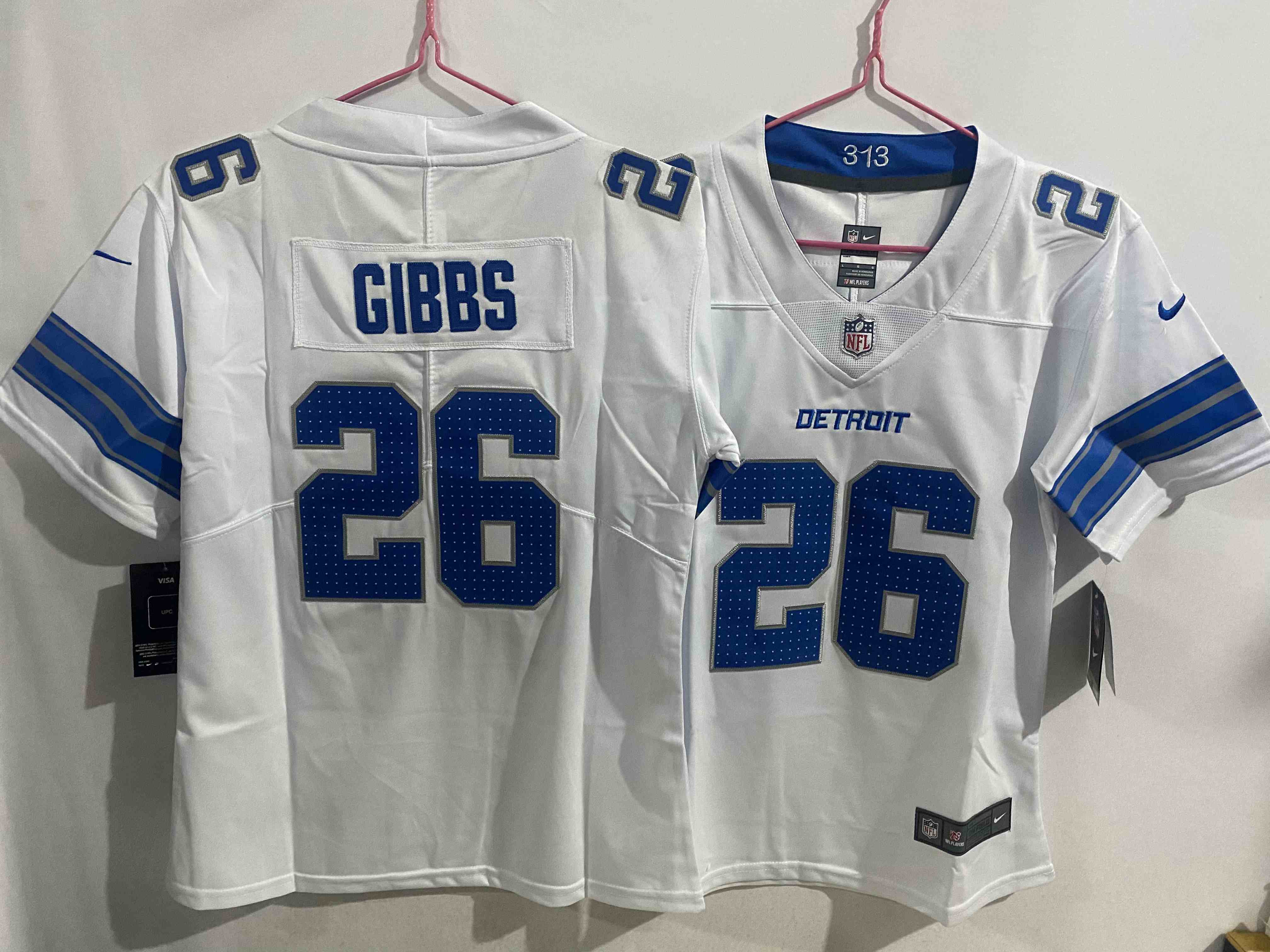 Youth Detroit Lions #26 Jahmyr Gibbs White Vapor Untouchable Limited Stitched Jersey