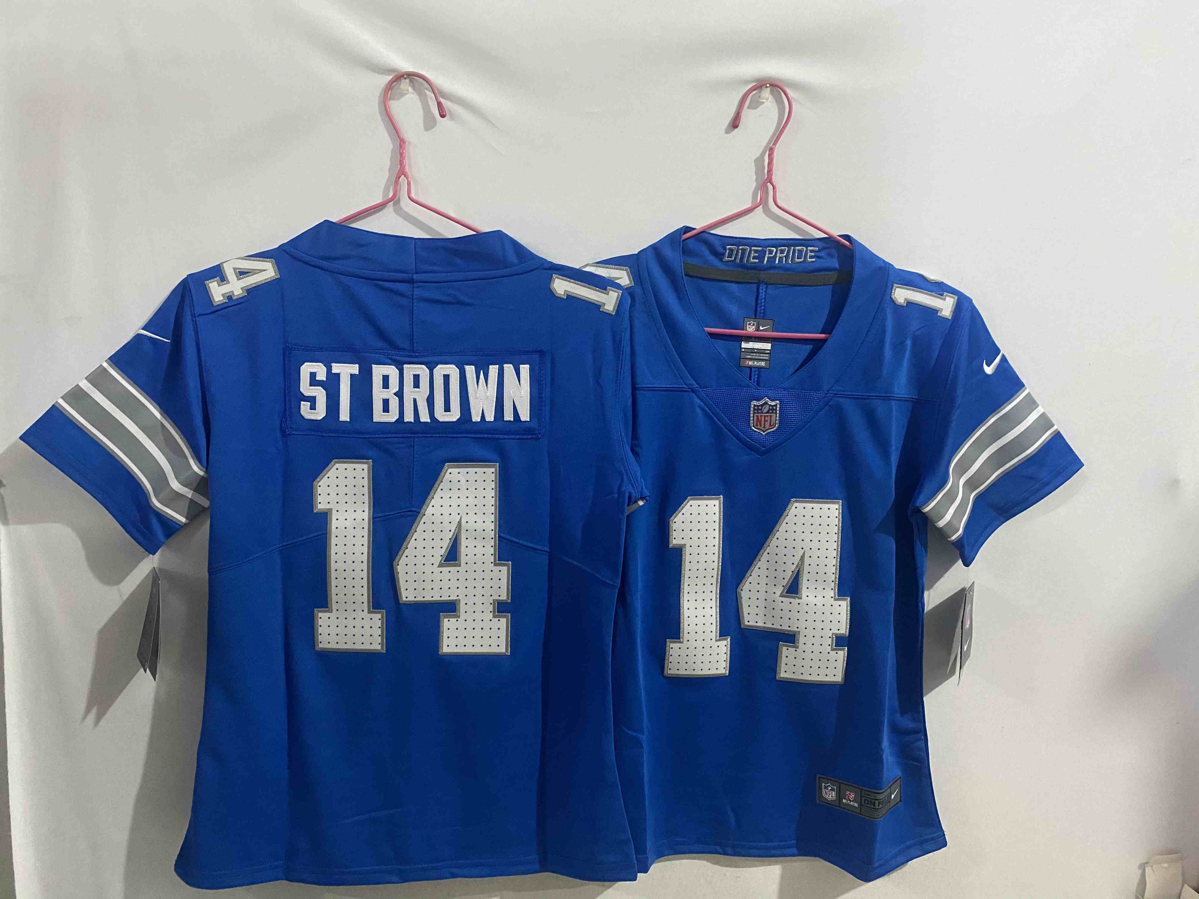 Youth Detroit Lions #14 Amon-Ra St. Brown Blue Vapor Untouchable Limited Stitched Jersey