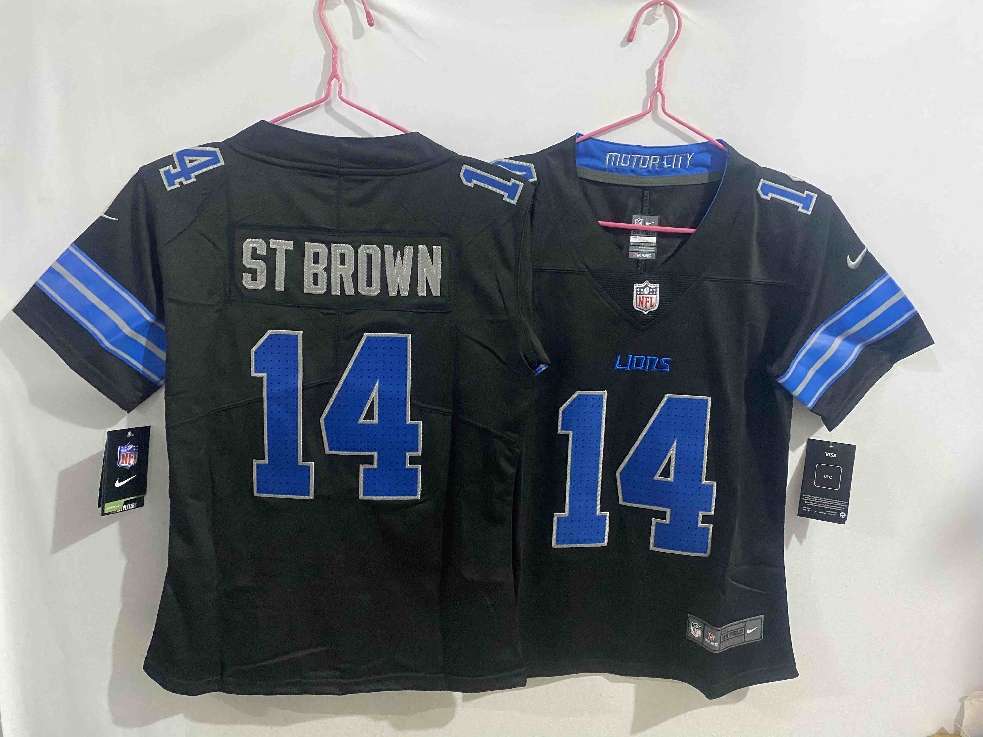 Youth Detroit Lions #14 Amon-Ra St. Brown Black Vapor Untouchable Limited Stitched Jersey