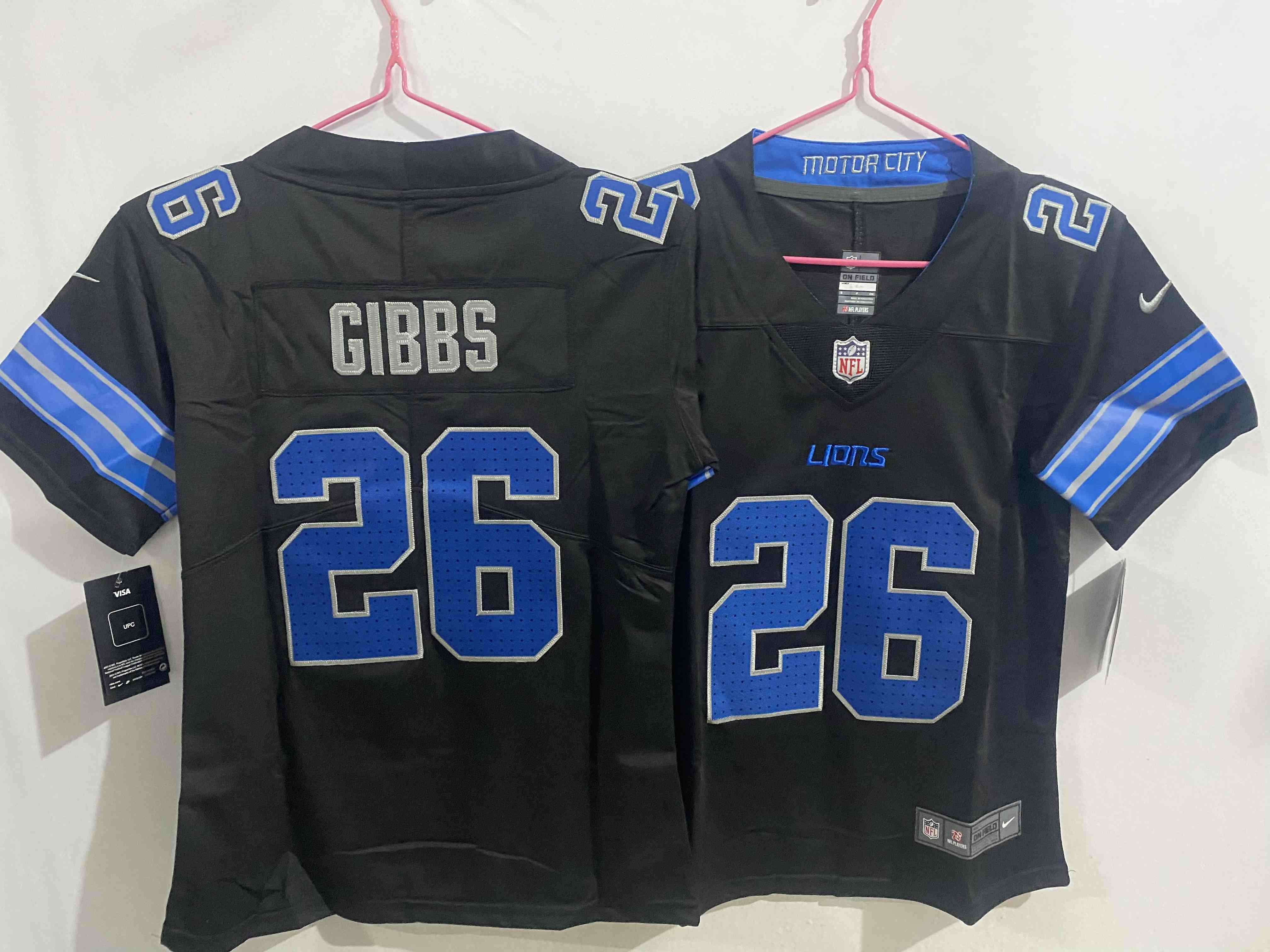 Youth Detroit Lions #26 Jahmyr Gibbs  Black Vapor Untouchable Limited Stitched Jersey