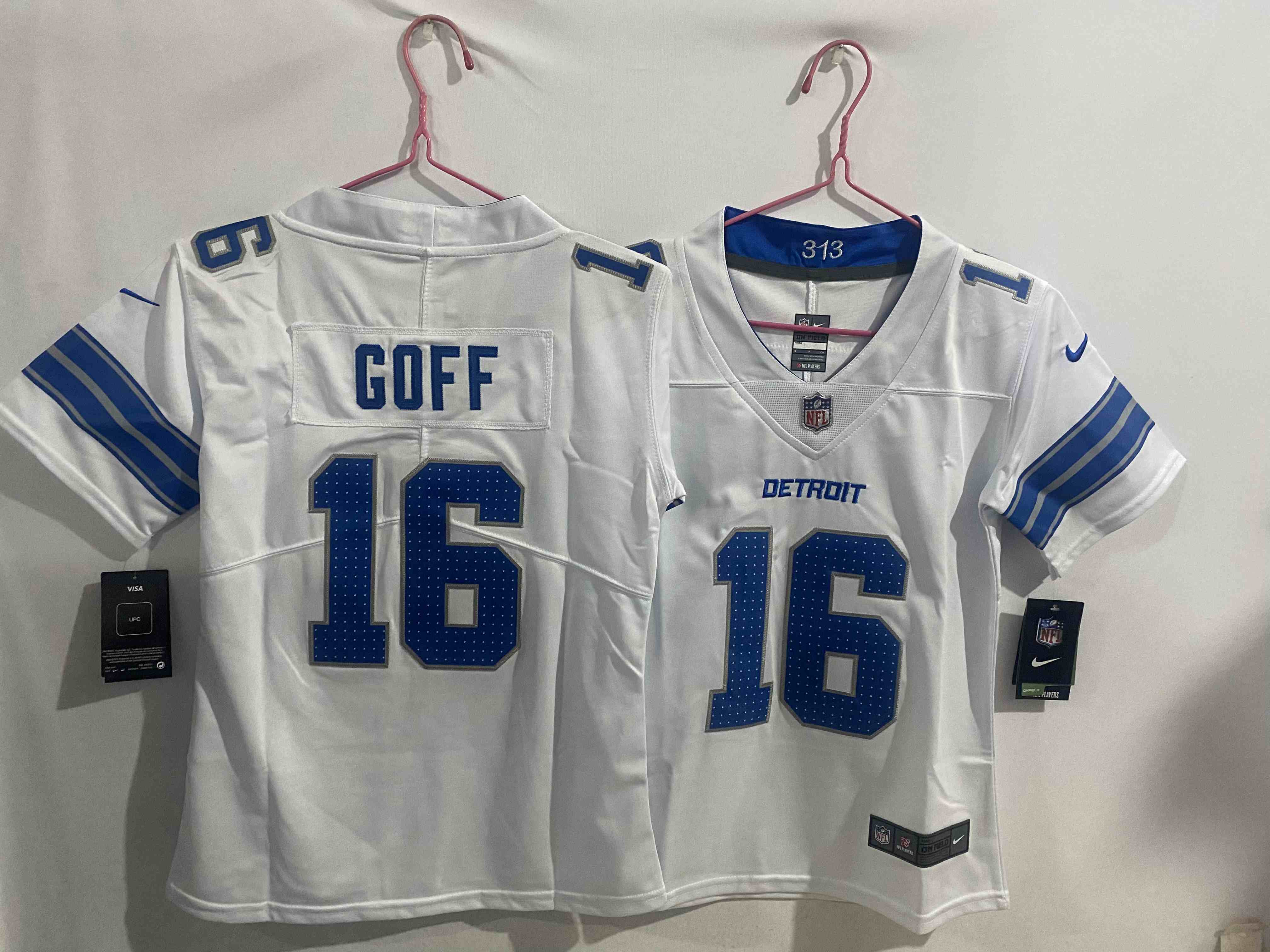 Youth Detroit Lions #16 Jared Goff  White Vapor Untouchable Limited Stitched Jersey