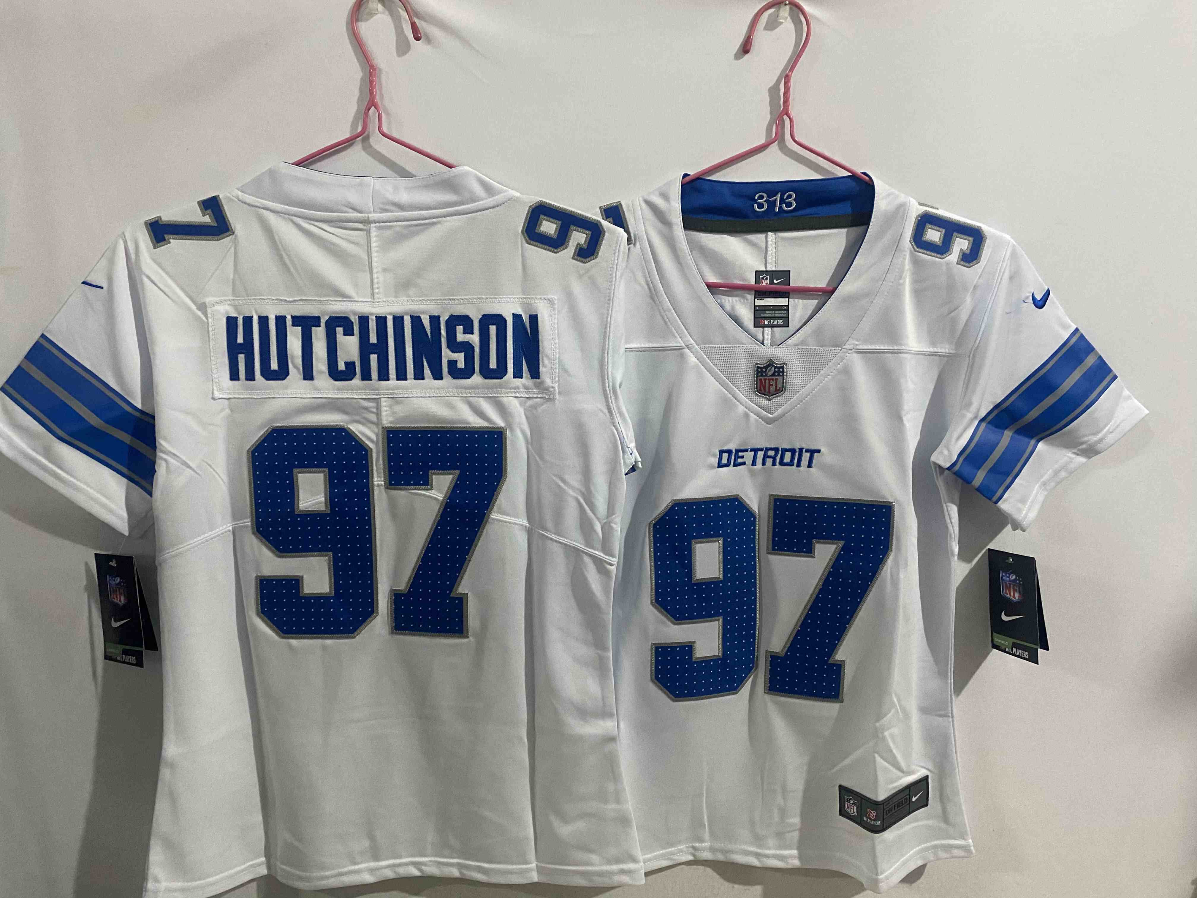 Youth Detroit Lions #97 Aidan Hutchinson White Vapor Untouchable Limited Stitched Jersey