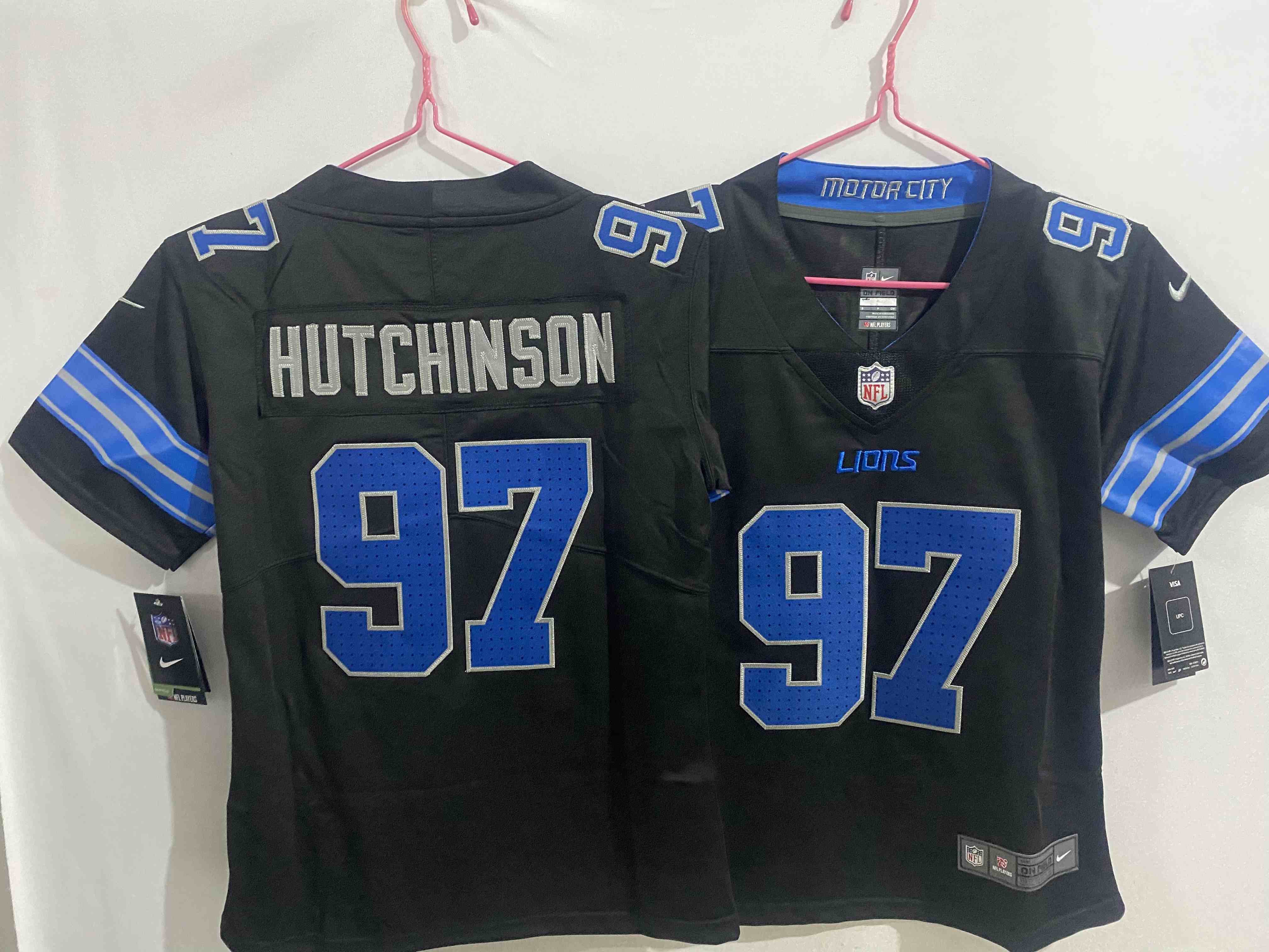 Youth Detroit Lions #97 Aidan Hutchinson Black Vapor Untouchable Limited Stitched Jersey