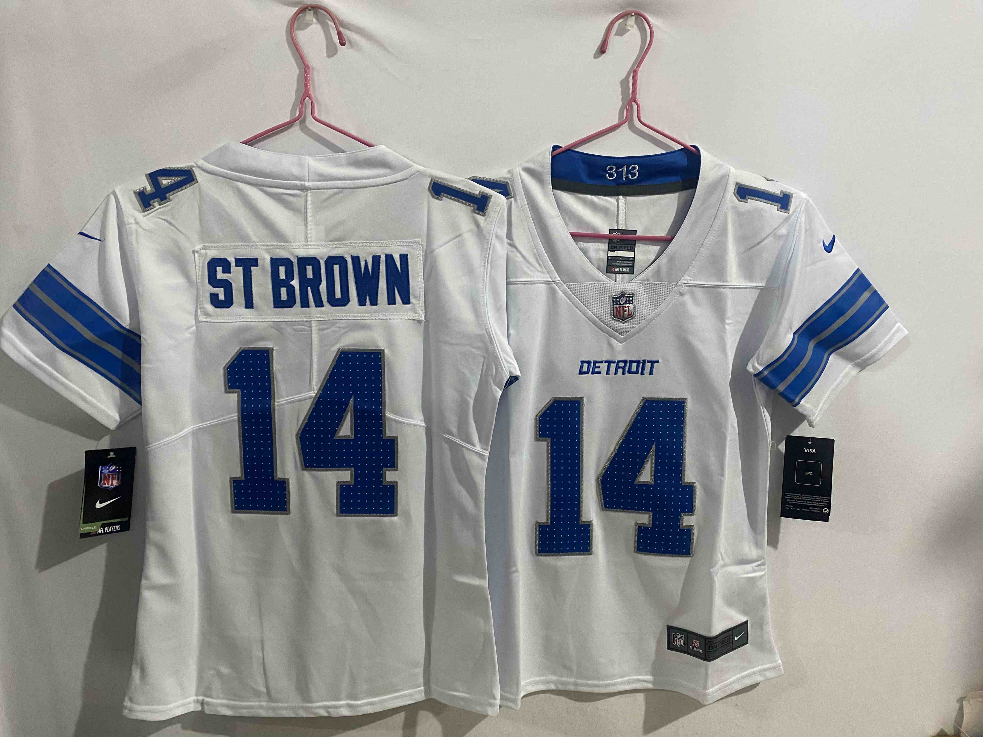 Youth Detroit Lions #14 mon-Ra St. Brown White Vapor Untouchable Limited Stitched Jersey