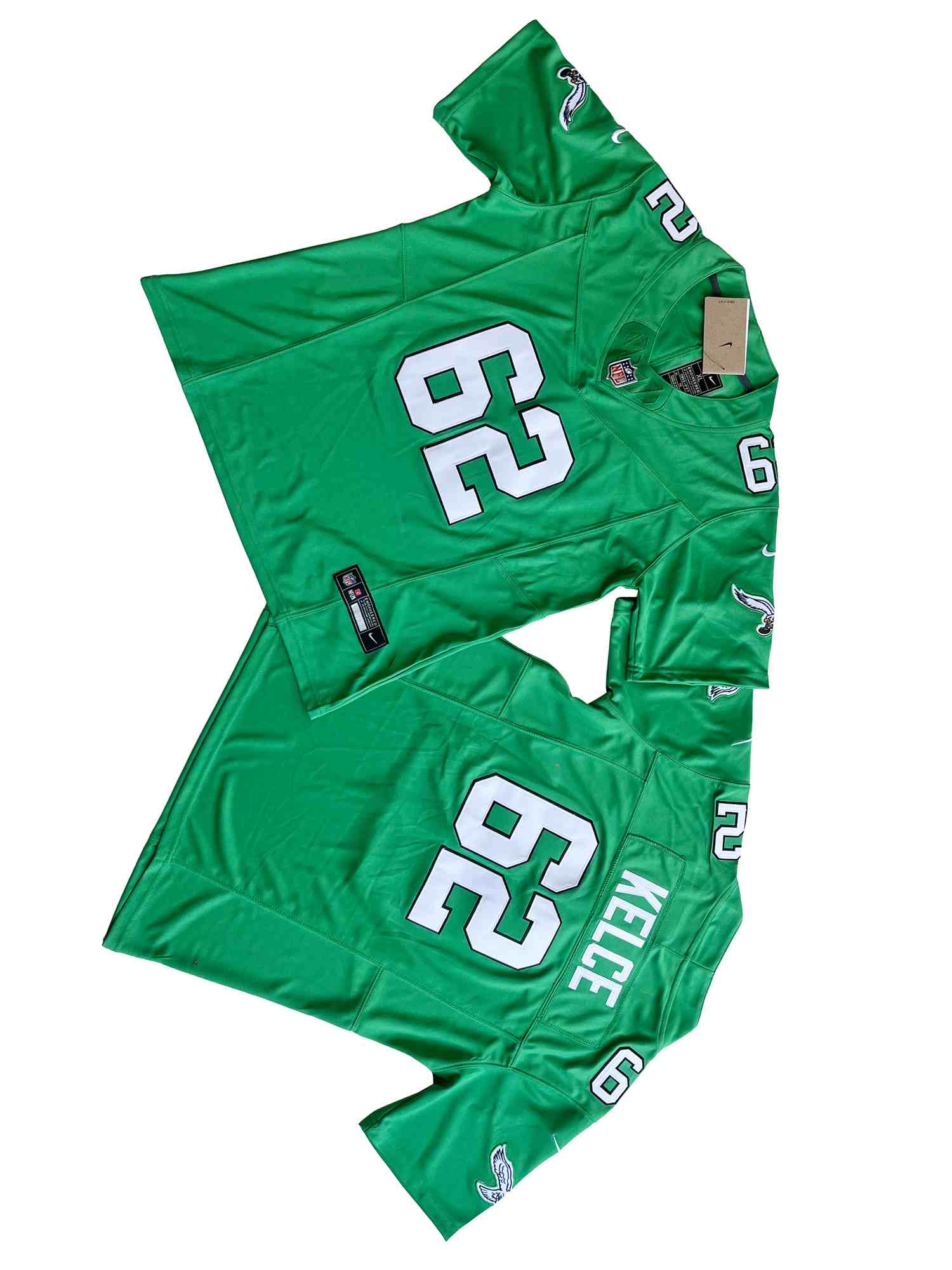 Youth Philadelphia Eagles #62 Jason Kelce Green 2023 F.U.S.E. Stitched Football Jersey