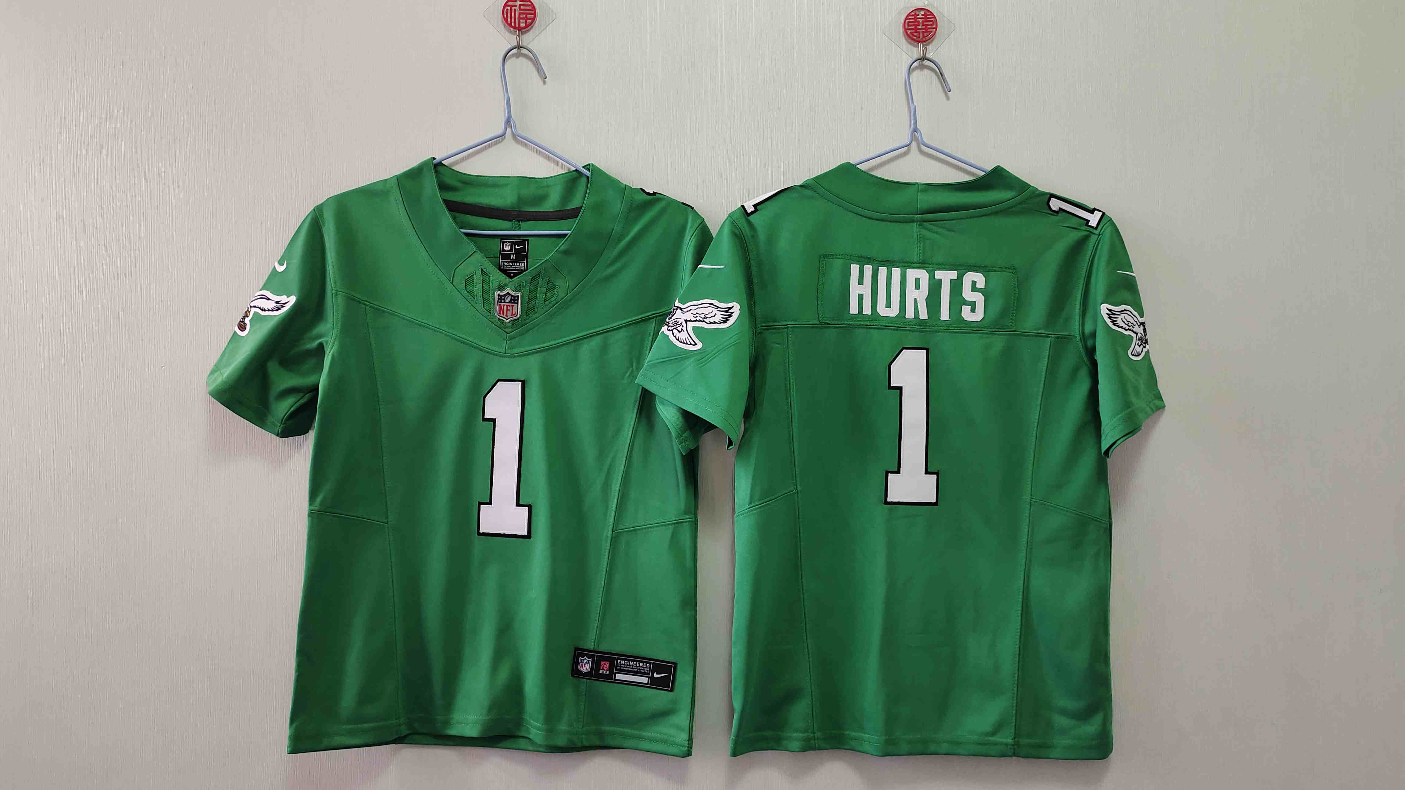Youth Philadelphia Eagles 1# Jalen Hurts Green Vapor F.U.S.E. Limited Jersey (2)