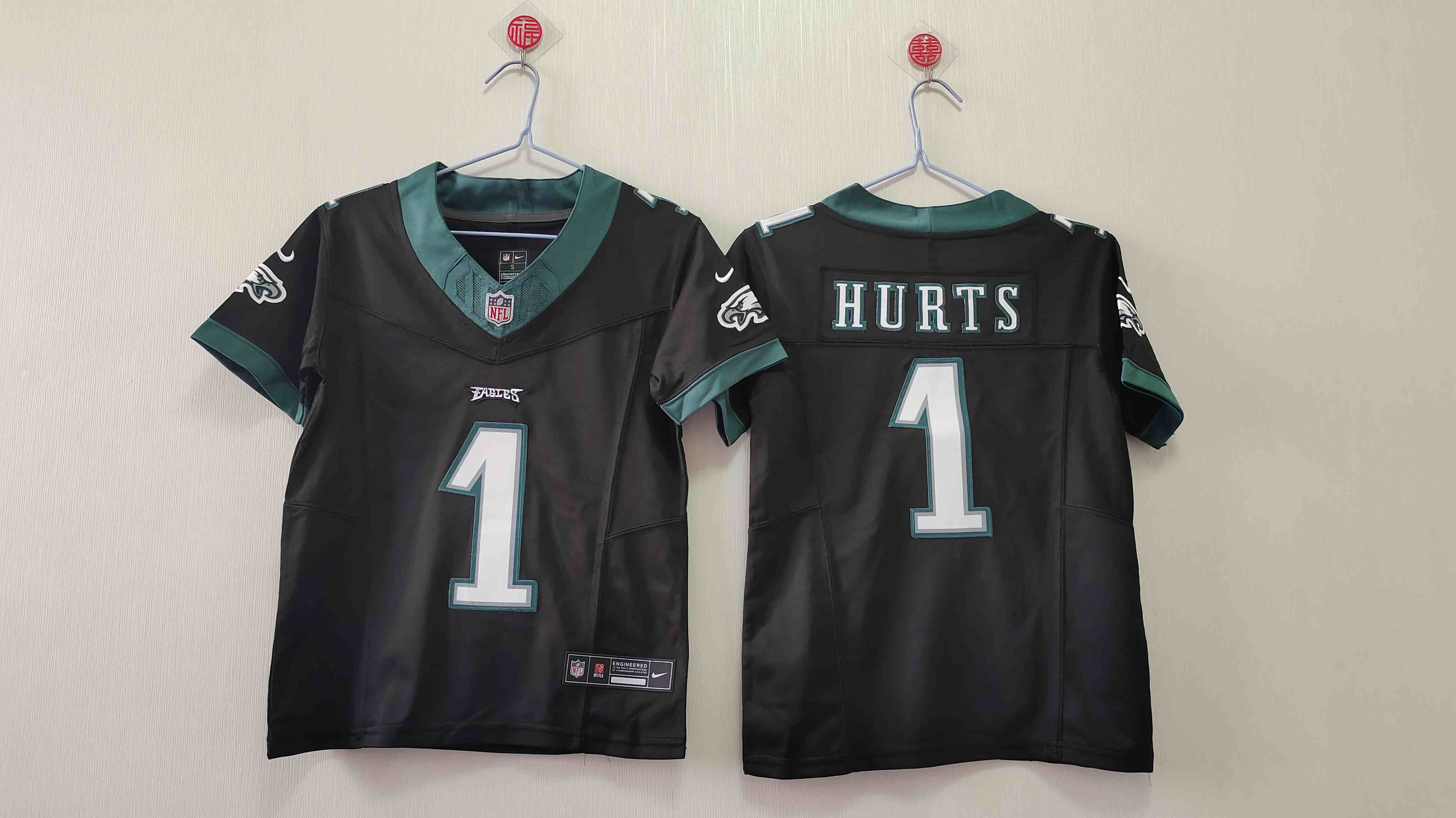 Youth Philadelphia Eagles 1# Jalen Hurts Black Vapor F.U.S.E. Limited Jersey