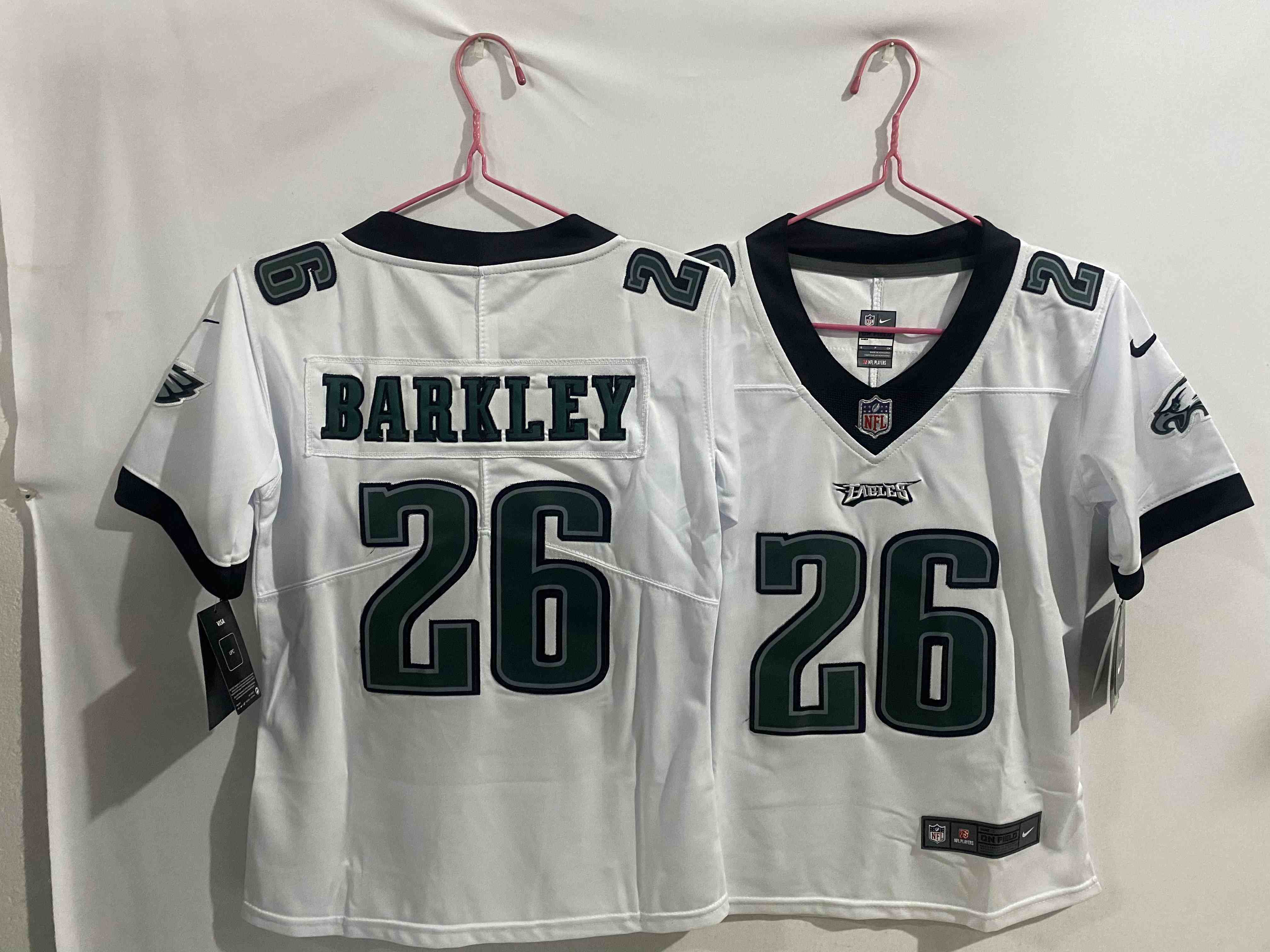 Women's Philadelphia Eagles #26 Saquon Barkley White Vapor Untouchable Limited Stitched Jersey