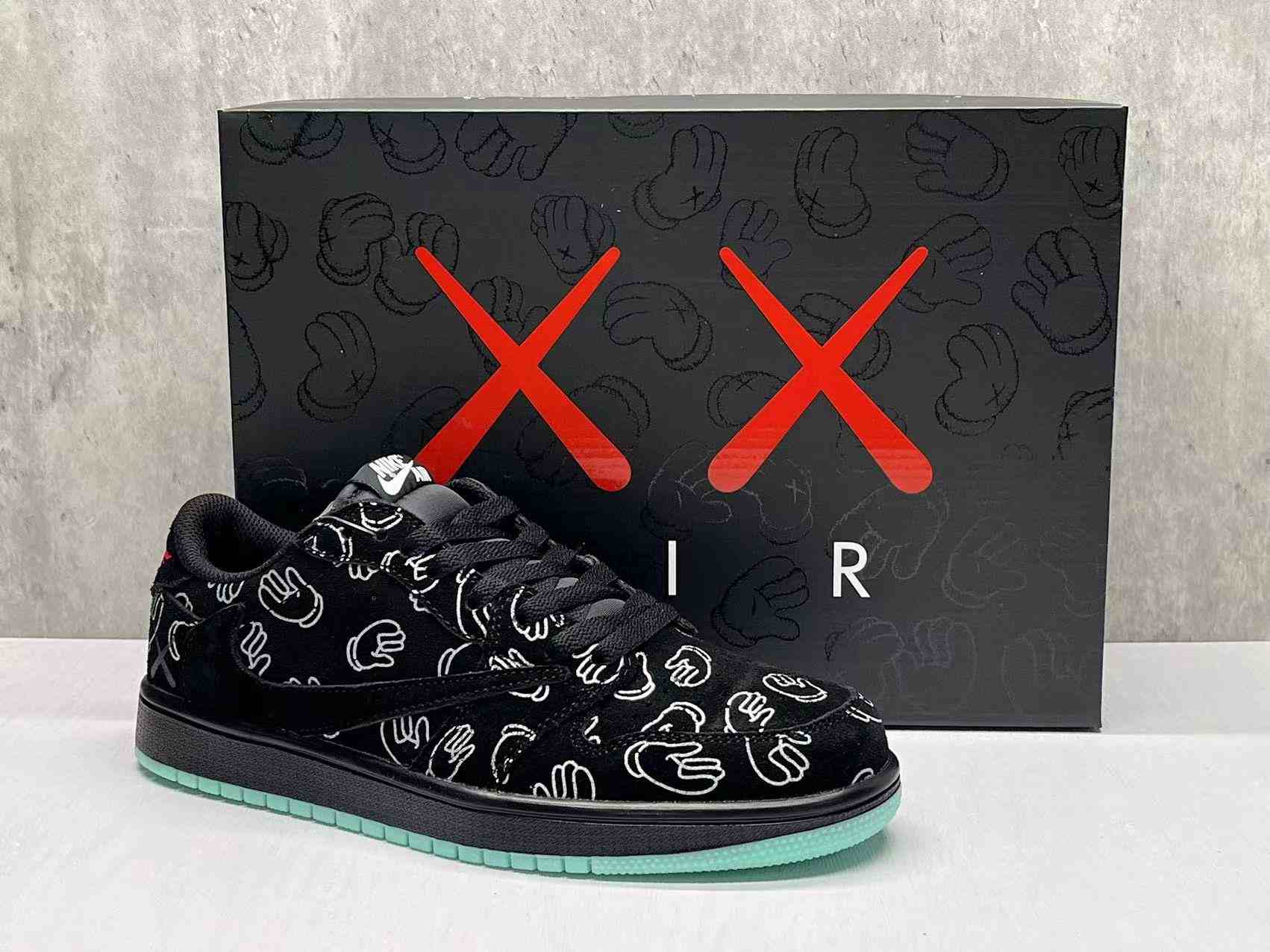 Air Jordan 1 Low Customized Union Black   us5.5-us13 Men's shoes