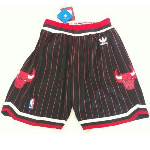 Men's Chicago Bulls Black Stripe Swingman Shorts