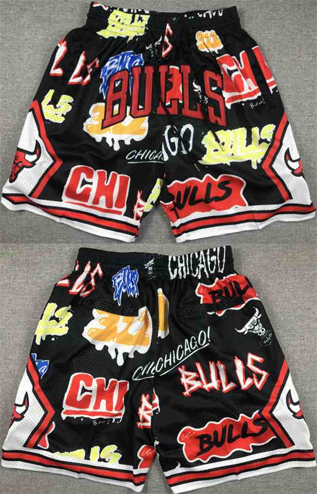 Men's Chicago Bulls Black Shorts  (Run Small)