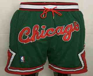 Chicago Bulls Green With Chicago Swingman Throwback Shorts