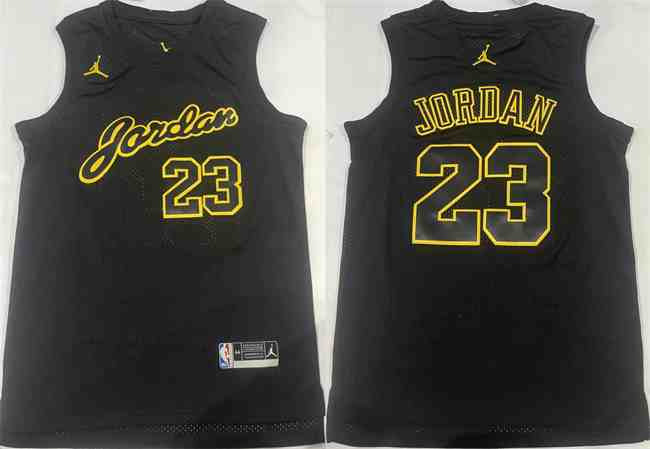 Men's Chicago Bulls #23 Michael Jordan Black Stitched  Basketball Jersey