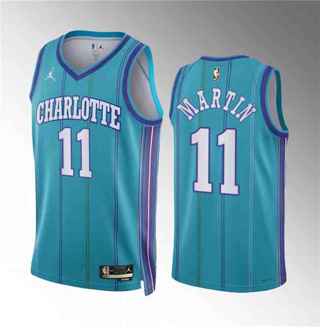 Men's Charlotte Hornets #11 Cody Martin Teal 2024 Classic Edition Stitched Basketball Jersey