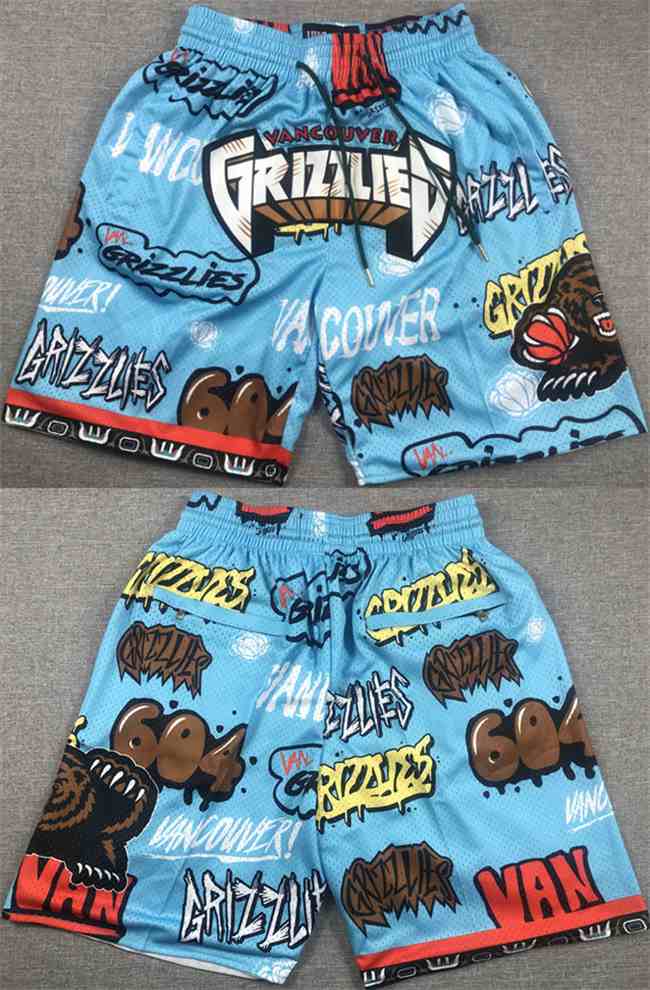Men's Memphis Grizzlies Blue City Edition Shorts (Run Small)
