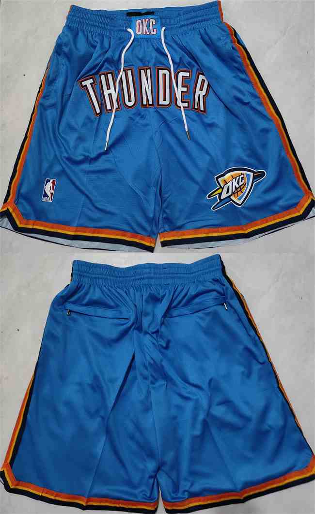 Men's Oklahoma City Thunder Blue Shorts (Run Small)