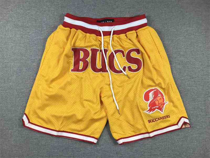 Men's Tampa Bay Buccaneers Yellow Shorts (Run Small)