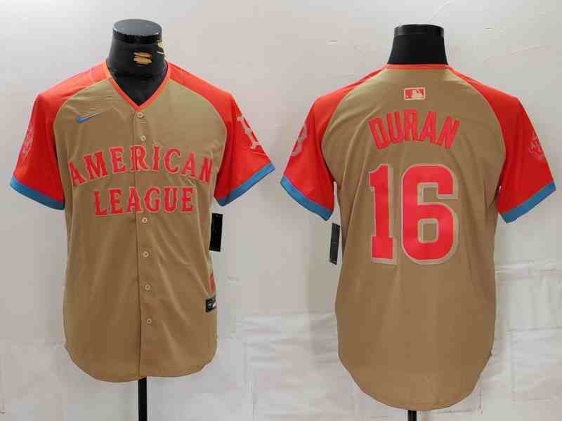 Men's Boston Red Sox #16 Jarren Duran Cream 2024 All Star Limited Stitched Jersey