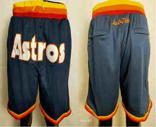 Men's Houston Astros Navy Blue Just Don Shorts Swingman  Shorts