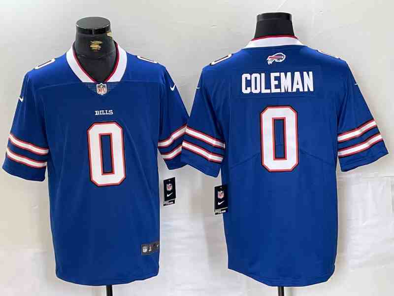 Men's Buffalo Bills #0 Keon Coleman blue 2024 Draft Vapor Untouchable Limited Football Stitched Jersey