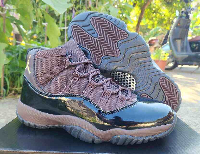 AIR JORDAN11 Black Brown Men's shoes us7-us13