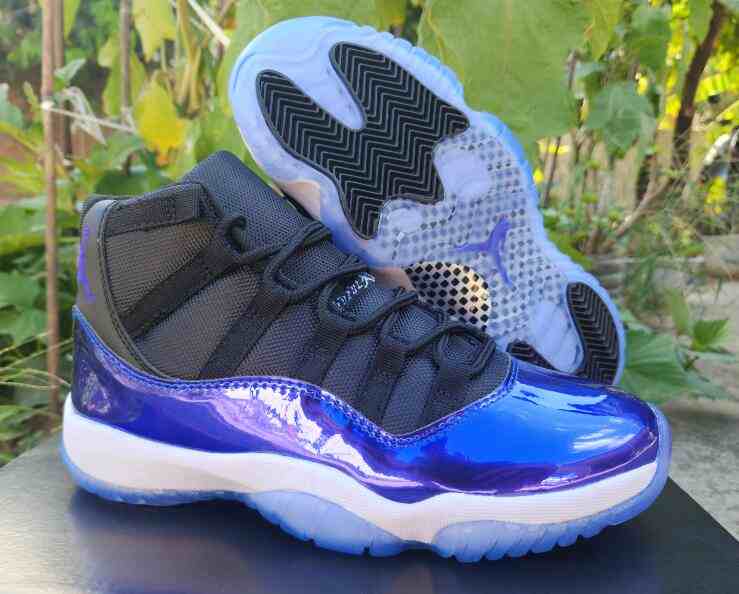 AIR JORDAN11 Black Blue Men's shoes us7-us13